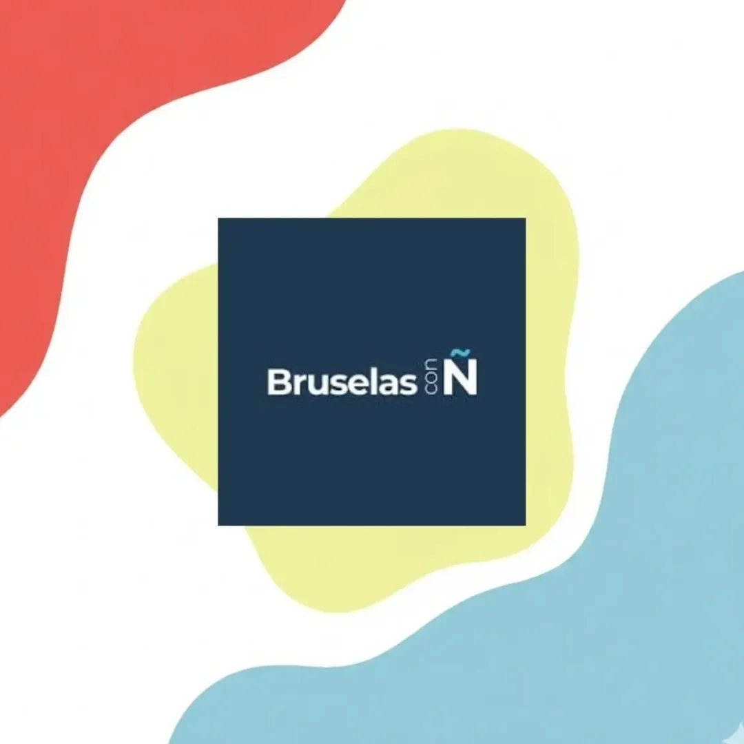 Un montaje gráfico con el logo del programa Bruselas con Ñ